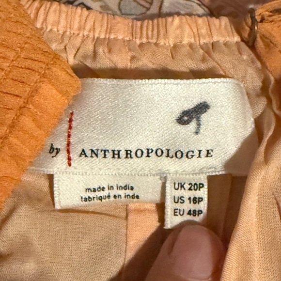 Anthropologie NWT Calida Maxi Bohemian Yellow Maxi Dress, size 16 Petite - Picture 9 of 12